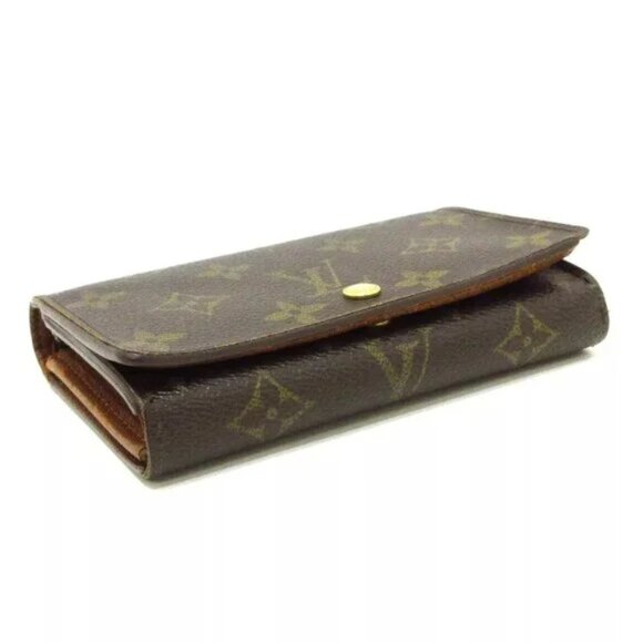 100% Authentic LOUIS VUITTON Porte Monnaie Tresor Monogram Bifold Wallet - Picture 3 of 10